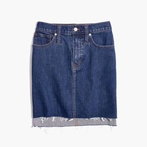 Madewell Mini Denim Skirt Step-Hem Edition